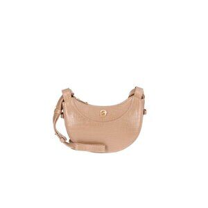 Time and Tru Women's Olivia Crossbody, Mocha Spanish, 10” W x 9” H x 3” D,